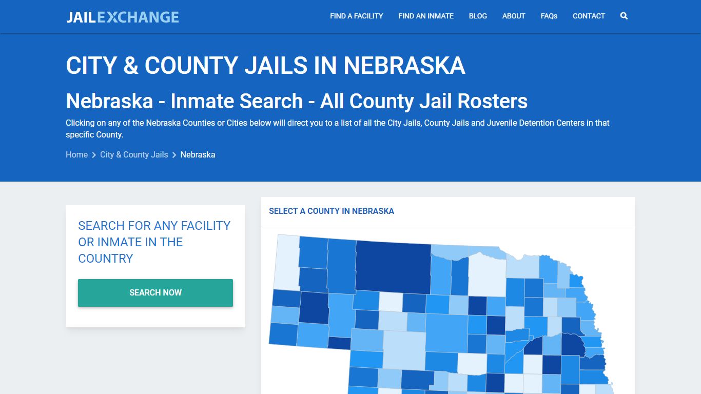 Inmate Search - Nebraska County Jails | Jail Exchange